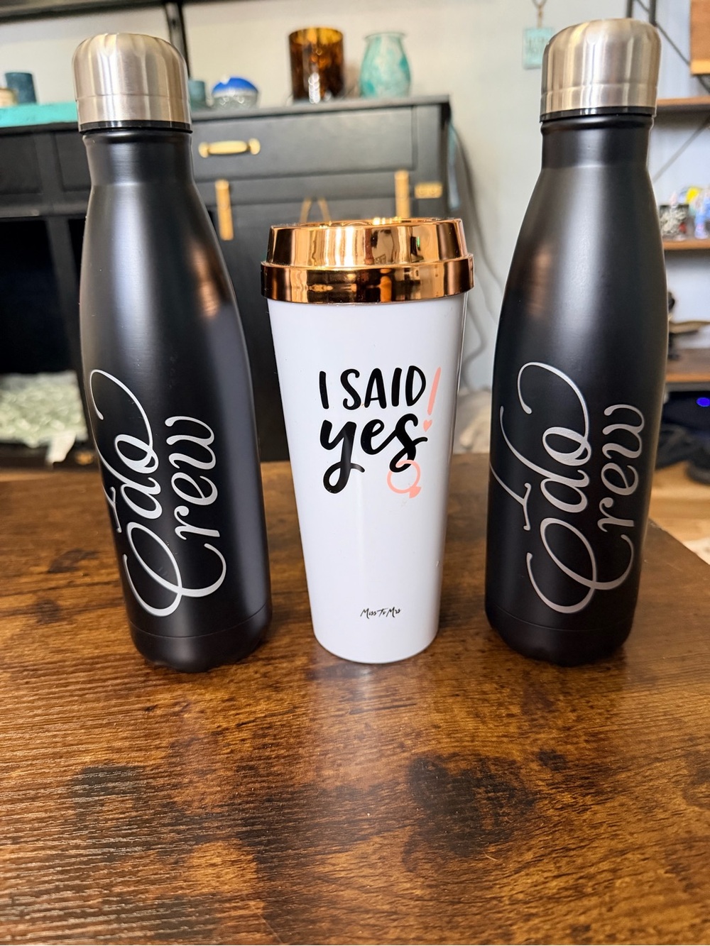 Bride drinking cup and 2, I do crew tumblers